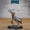 Platinum Paladin Option #4894 front DND miniature Age of Dragons 16k resin
