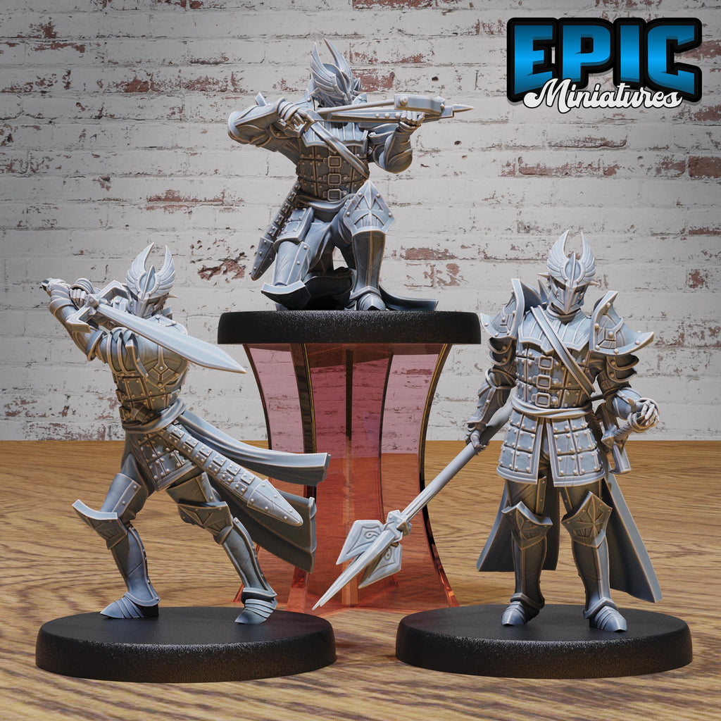 Platinum Paladin Set of 3 DND miniatures group photo Age of Dragons