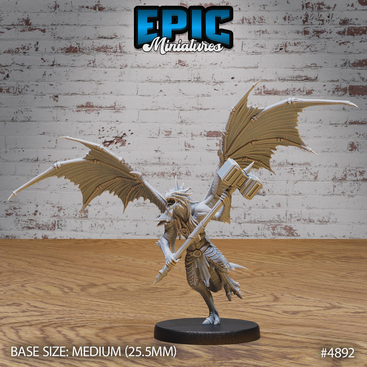 Draconic Demon Option #4892 front DND miniature Age of Dragons 16k resin