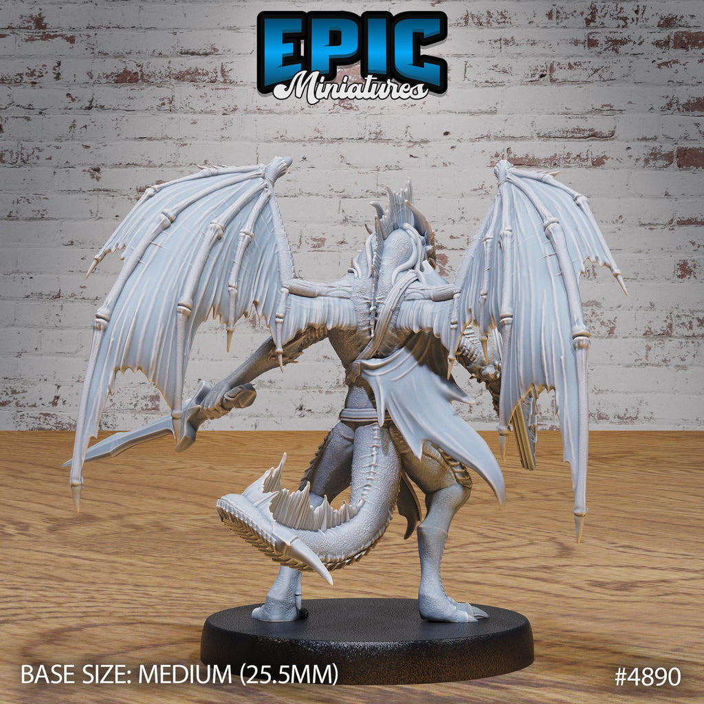 Draconic Demon Option #4890 back DND miniature Age of Dragons 16k resin
