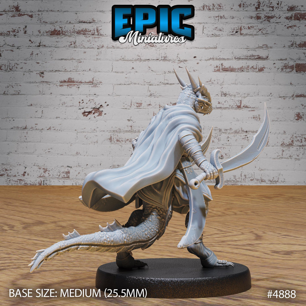 Half Dragon Adventurer Option #4888 back DND miniature Age of Dragons 16k resin