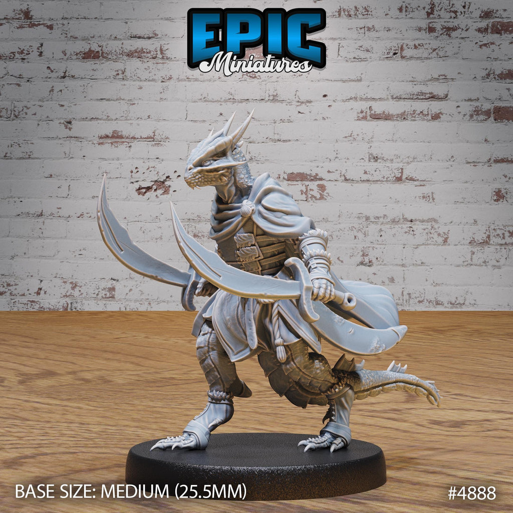 Half Dragon Adventurer Option #4888 front DND miniature Age of Dragons 16k resin