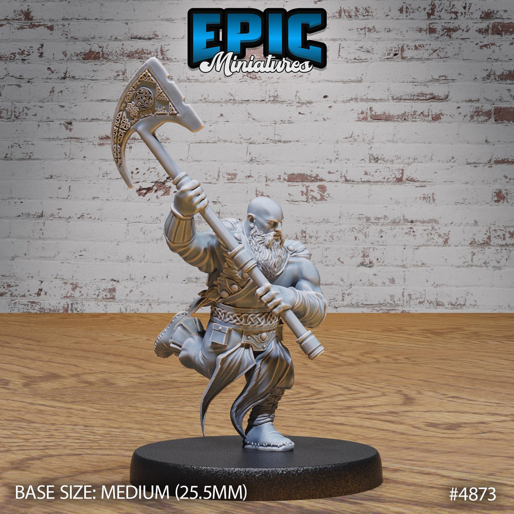 Dwarf Raider Option #4873 front DND miniature Age of Dragons 16k resin