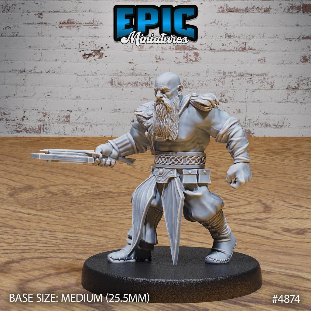 Dwarf Raider Option #4874 front DND miniature Age of Dragons 16k resin