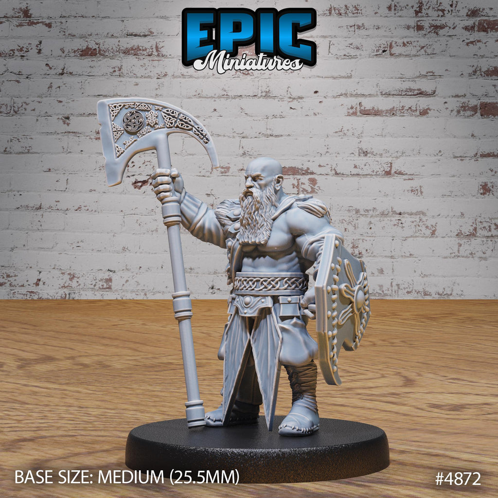Dwarf Raider Option #4872 front DND miniature Age of Dragons 16k resin