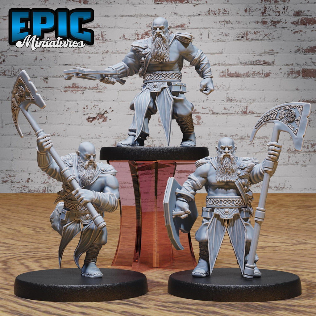 Dwarf Raider Set of 3 DND miniatures group photo Age of Dragons