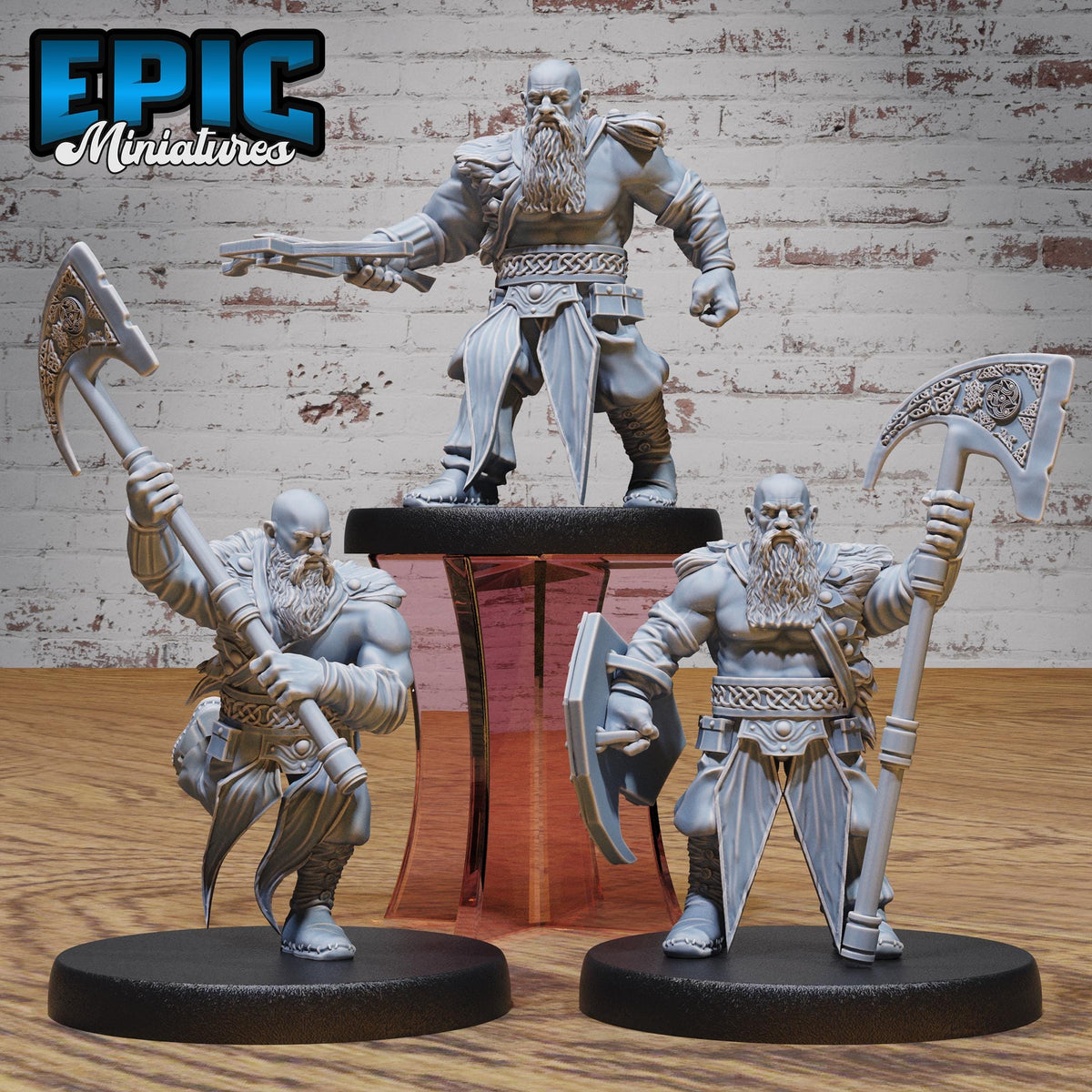 Dwarf Raider Set of 3 DND miniatures group photo Age of Dragons