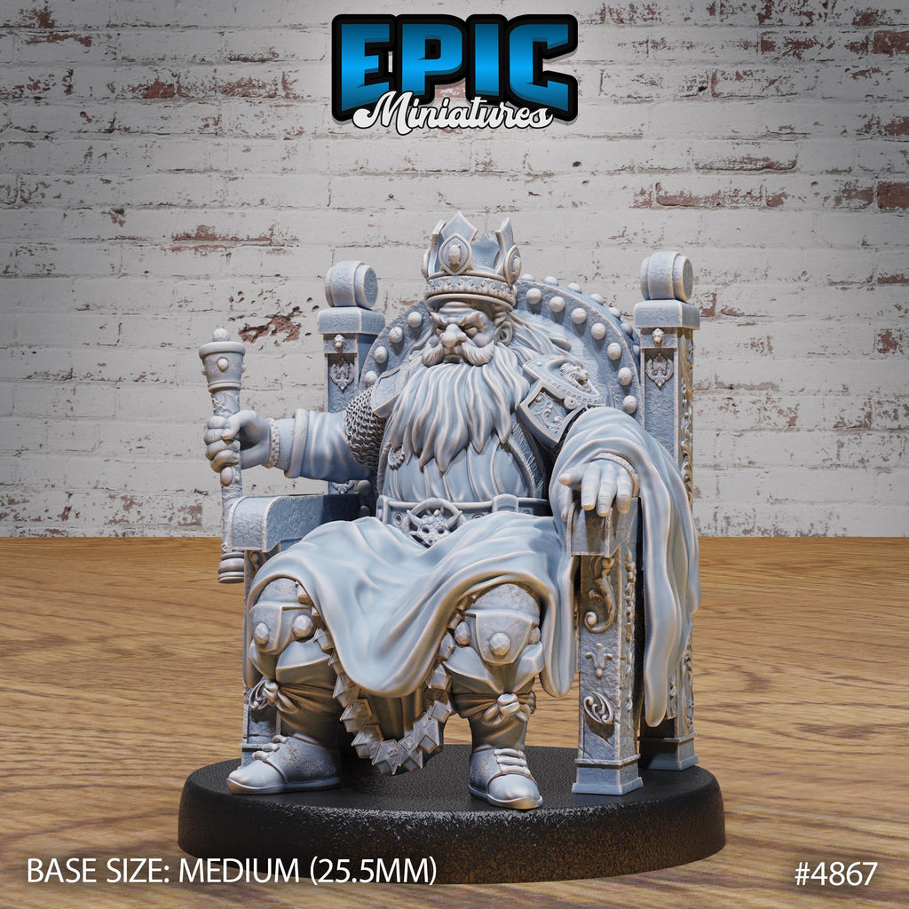 Dwarf King Option #4867 front DND miniature Age of Dragons 16k resin