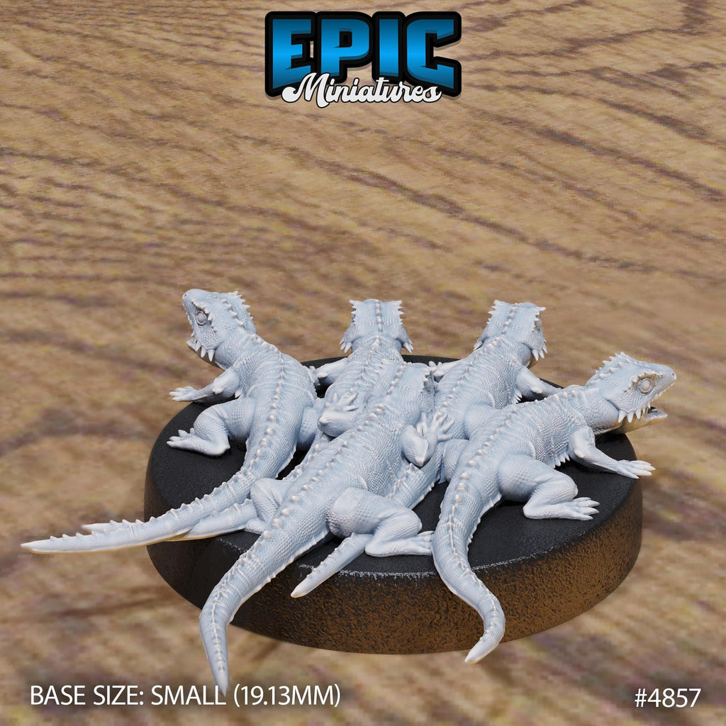 Lizard Swarm Option #4857 back DND miniature Age of Dragons 16k resin