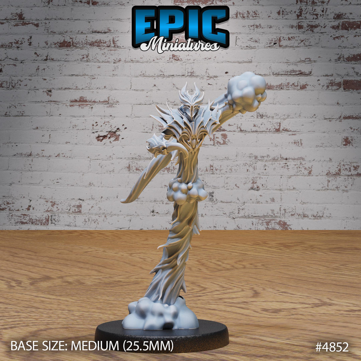 Flame Myrmidon Fire Option #4852 front DND miniature Age of Dragons 16k resin