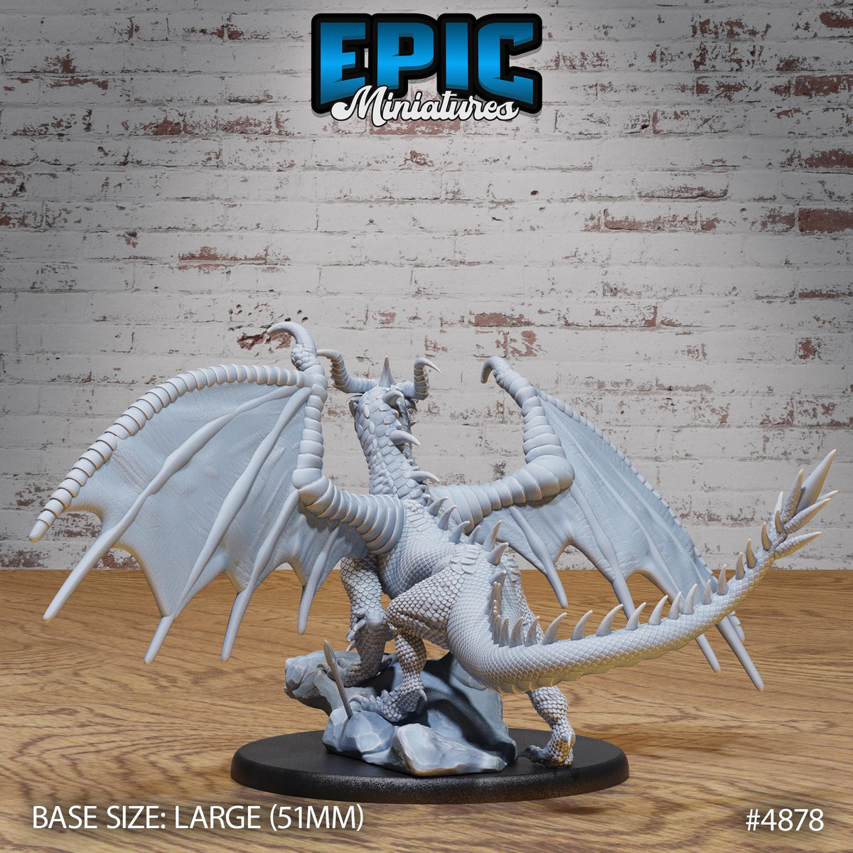 Classic Dragon Option #4878 back DND miniature Age of Dragons 16k resin