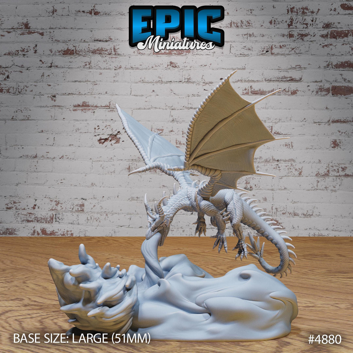 Classic Dragon Option #4880 front DND miniature Age of Dragons 16k resin