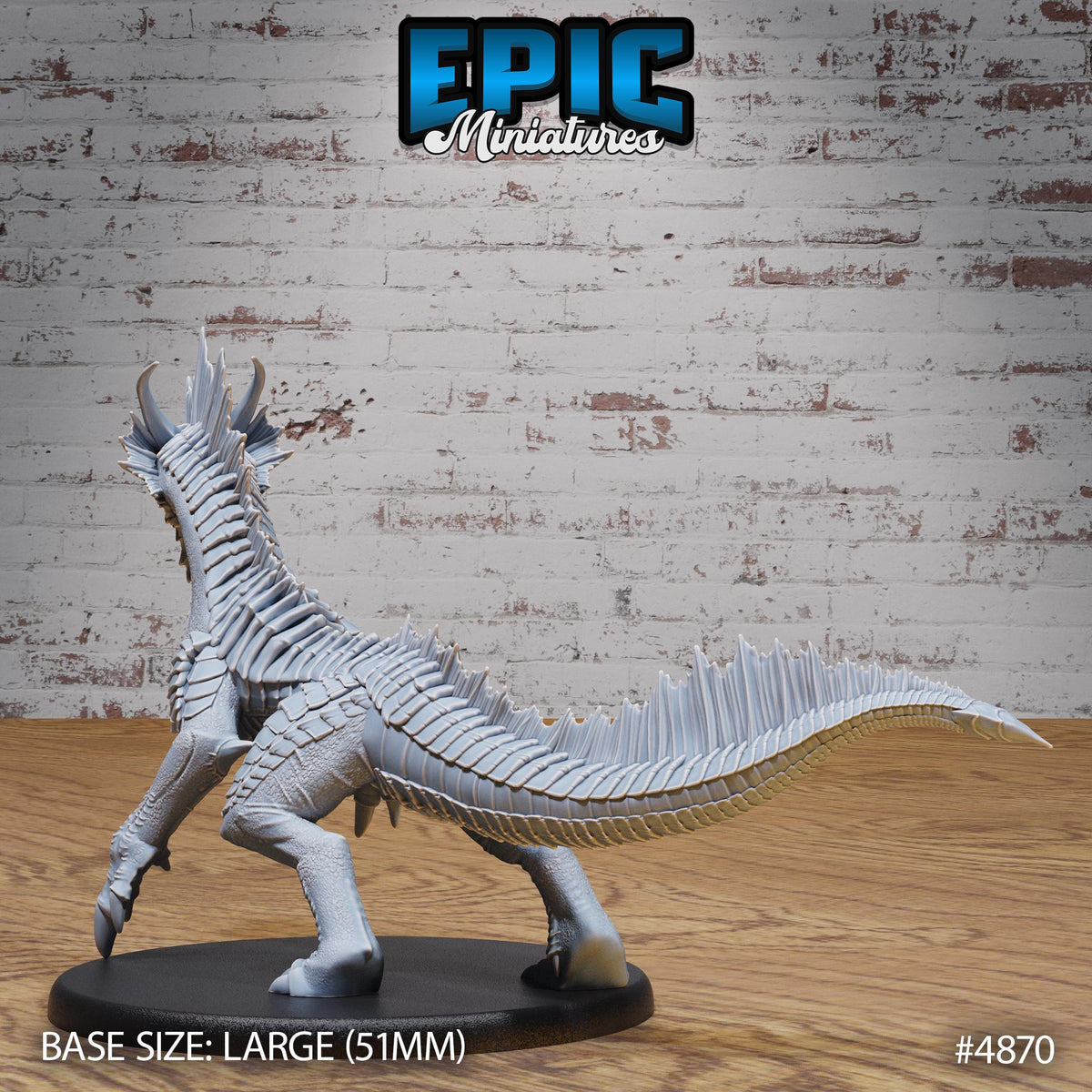 Silver Guard Drake Option #4870 back DND miniature Age of Dragons 16k resin