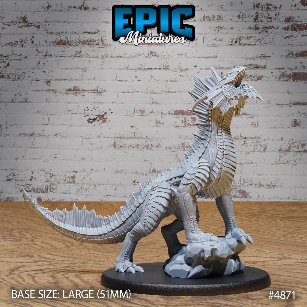 Silver Guard Drake Option #4871 front DND miniature Age of Dragons 16k resin