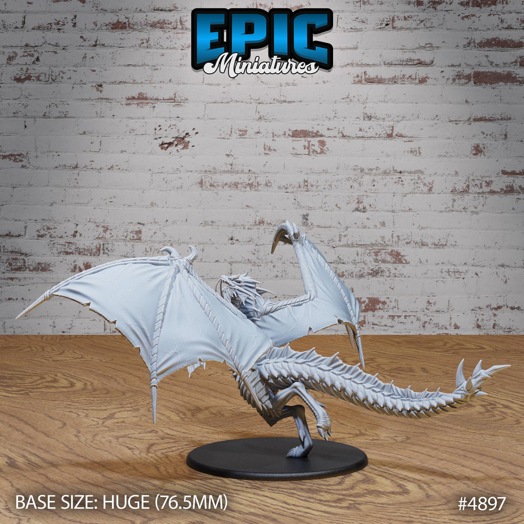 Huge Platinum Dragon Option #4897 back DND miniature Age of Dragons 16k resin