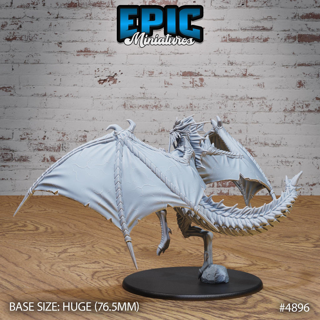 Huge Platinum Dragon Option #4896 back DND miniature Age of Dragons 16k resin