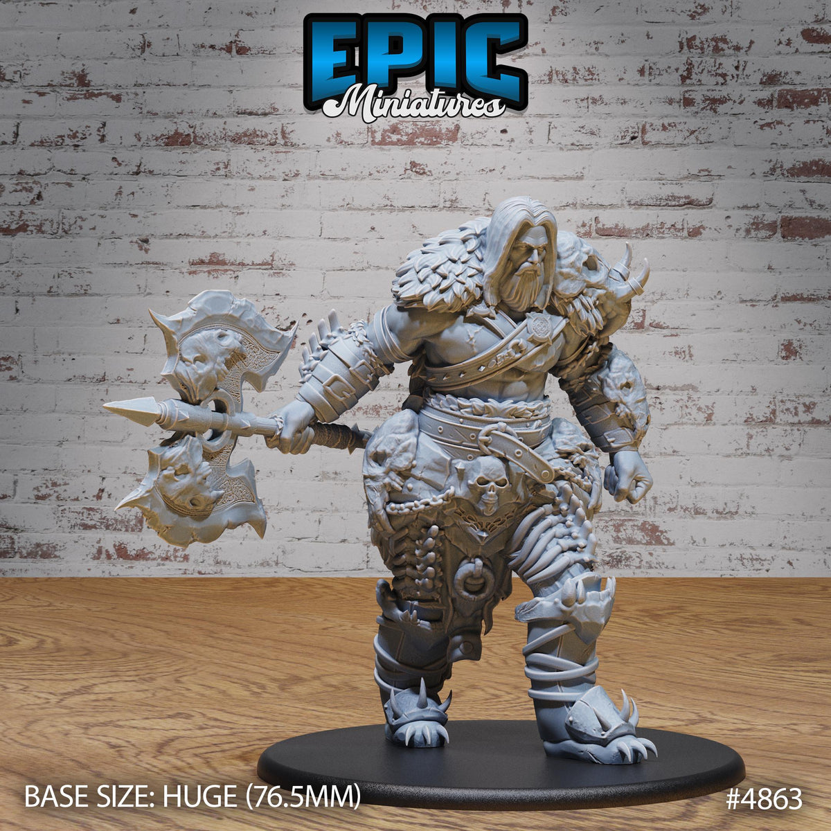 Huge Giant Dragon Hunter Option #4863 front DND miniature Age of Dragons 16k resin