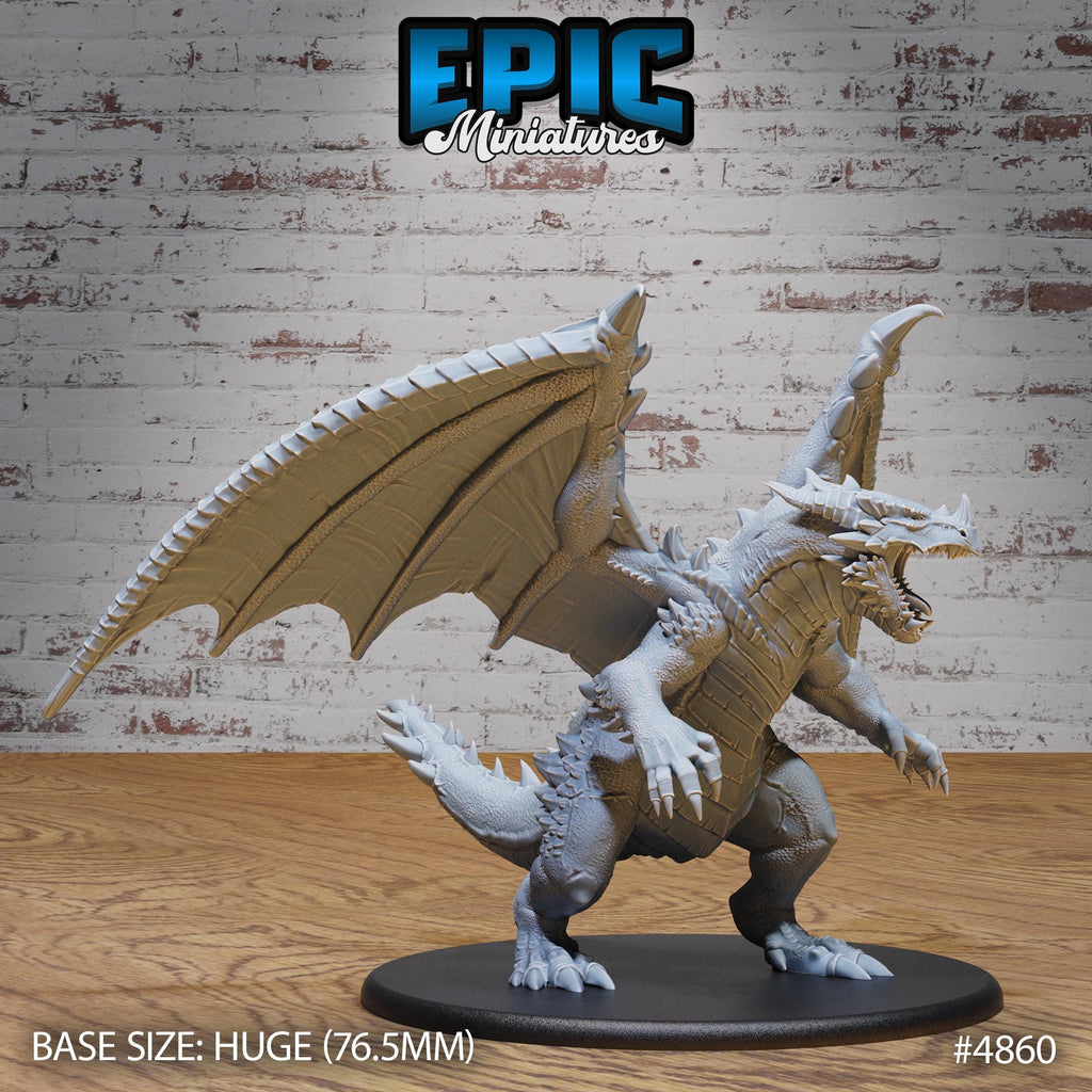 Huge Bipedal Dragon Option #4860 front DND miniature Age of Dragons 16k resin