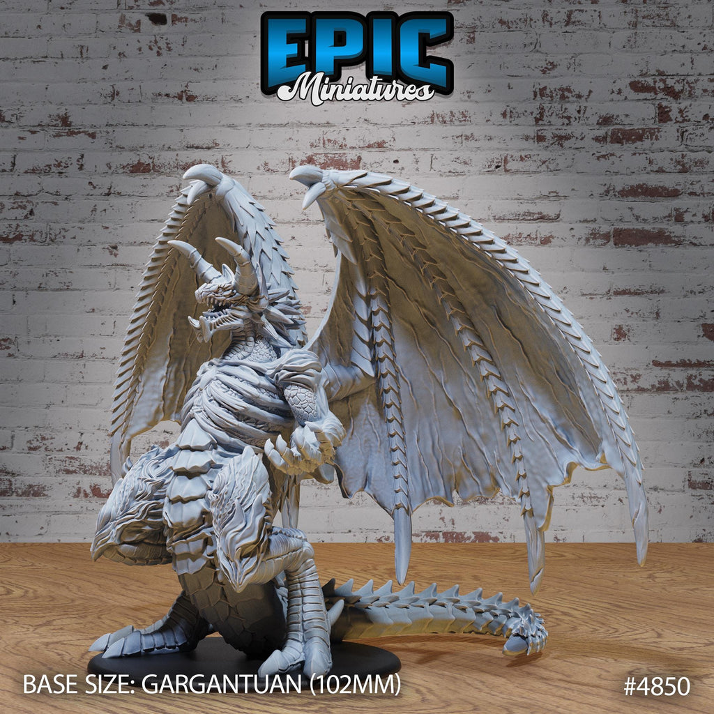 Gargantuan Inferno Dragon DND miniatures group photo Age of Dragons