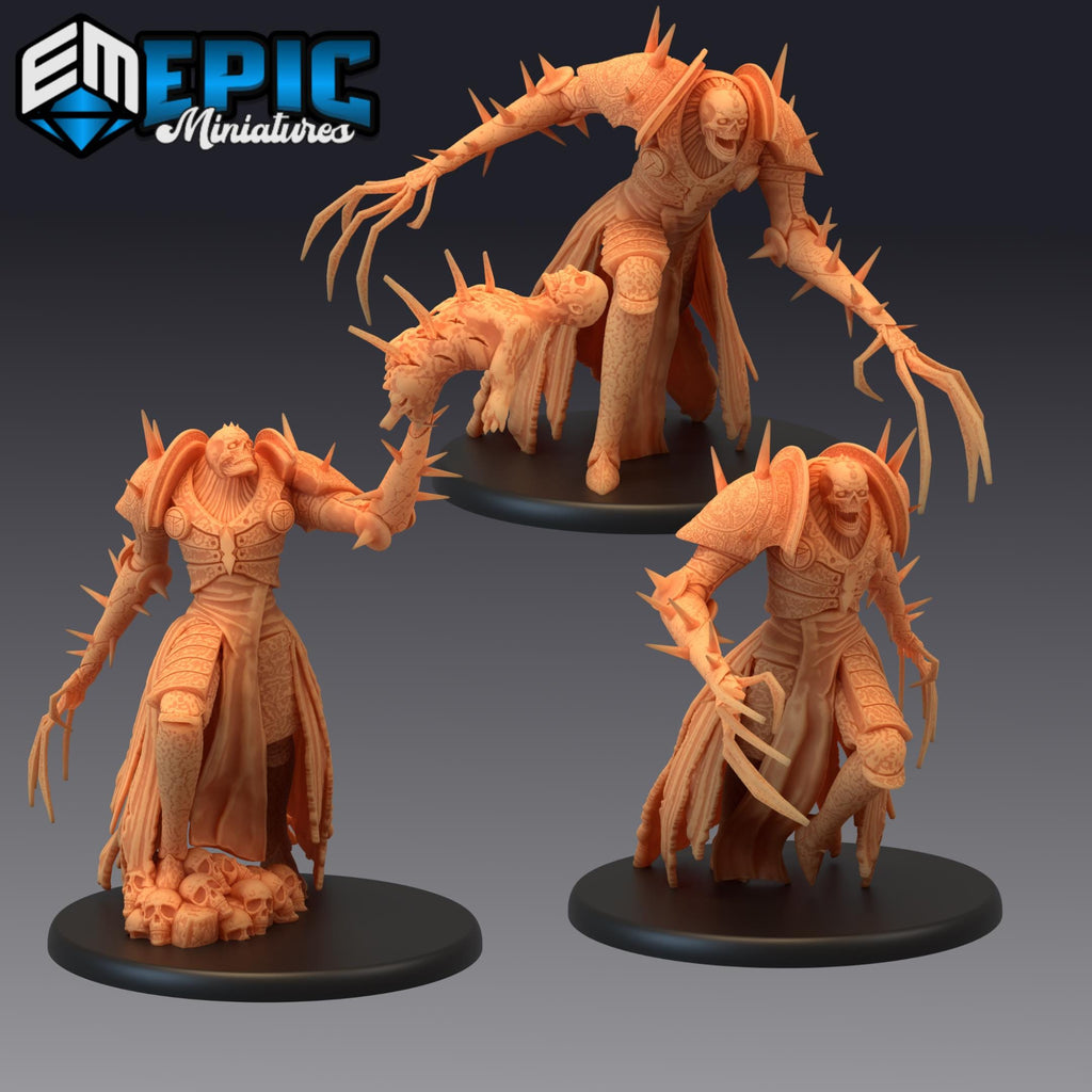 Armored Bone Claw Set of 3 DND miniatures group photo Restless Bones