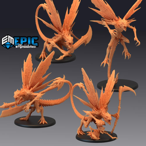 Bone Devil Set of 4 DND miniatures group photo Restless Bones