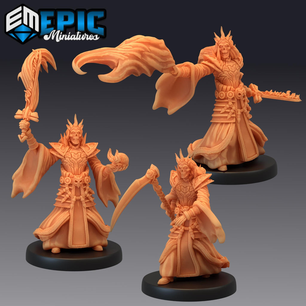 Ancient Lich Set of 3 DND miniatures group photo Restless Bones