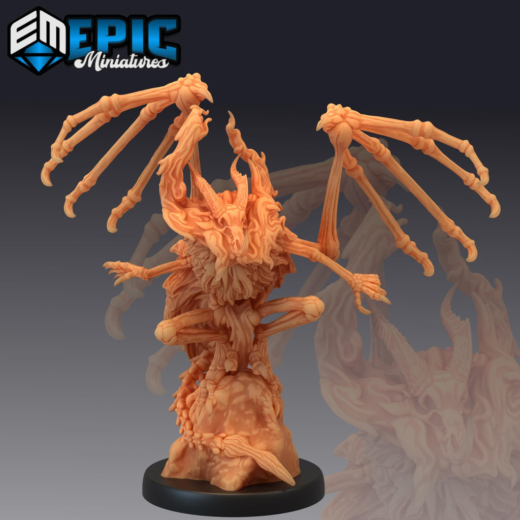 Dragonborn Skeleton Dragonborn back DND miniature Restless Bones 16k resin