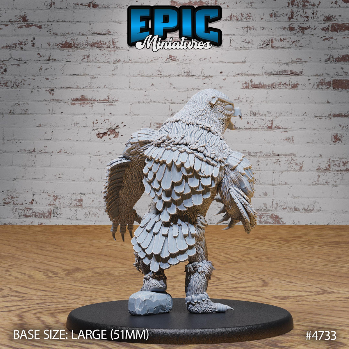 Fabled Owl Bear Option #4733 back DND miniature Old Fables 16k resin