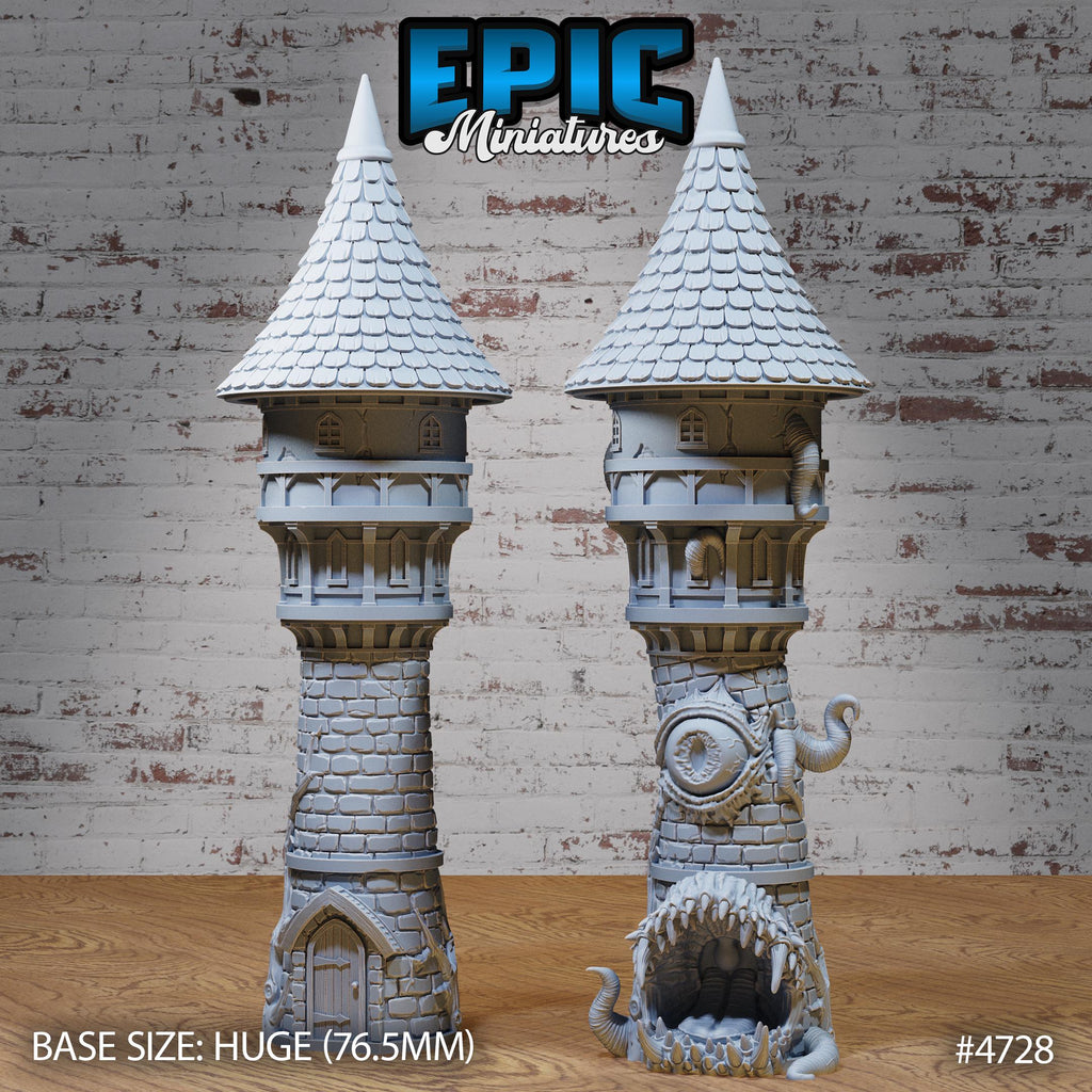 Mimic Tower DND miniatures group photo Old Fables