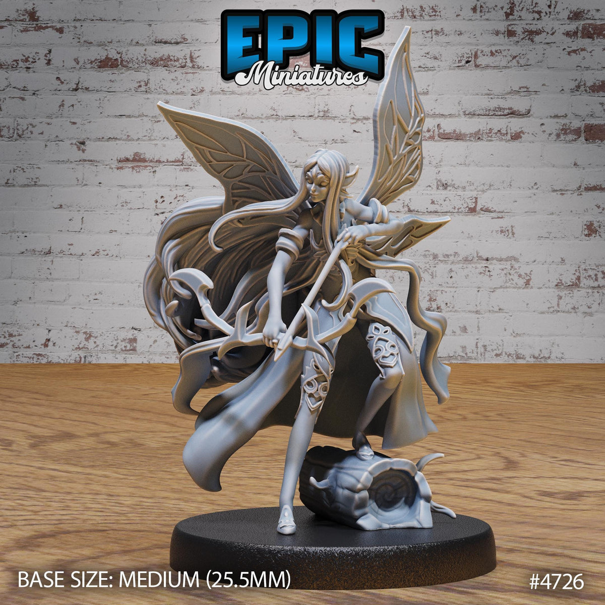 Female Fey Adventurer Option #4726 front DND miniature Old Fables 16k resin