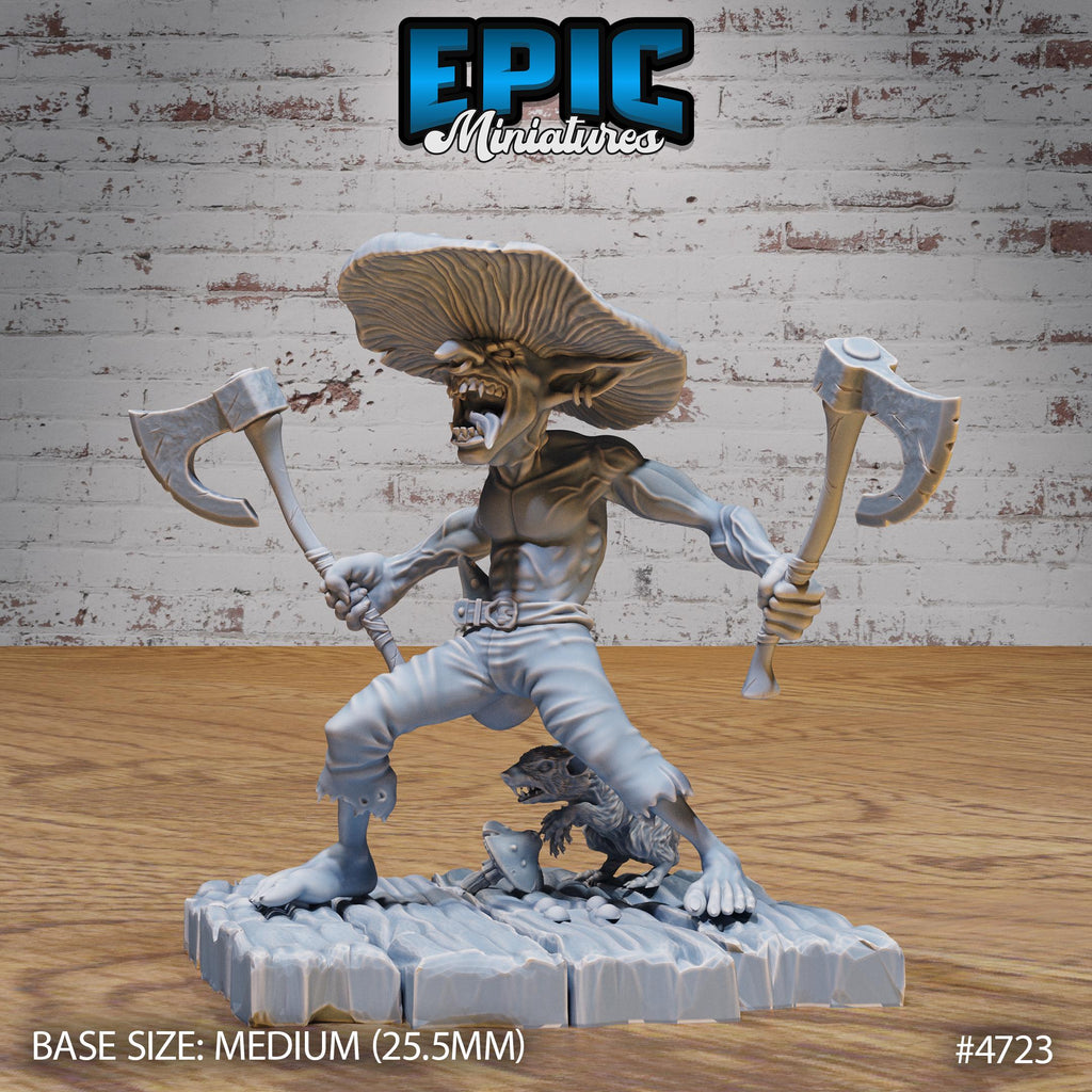 Mushroom Goblin x1 front DND miniature Old Fables 16k resin