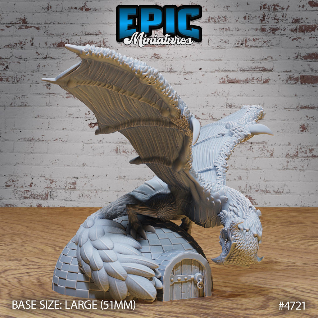 Owl Wyvern Option #4721 front DND miniature Old Fables 16k resin