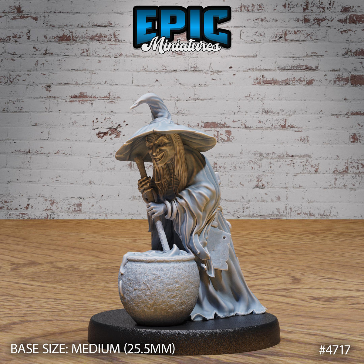 Green Hag Option #4717 front DND miniature Old Fables 16k resin