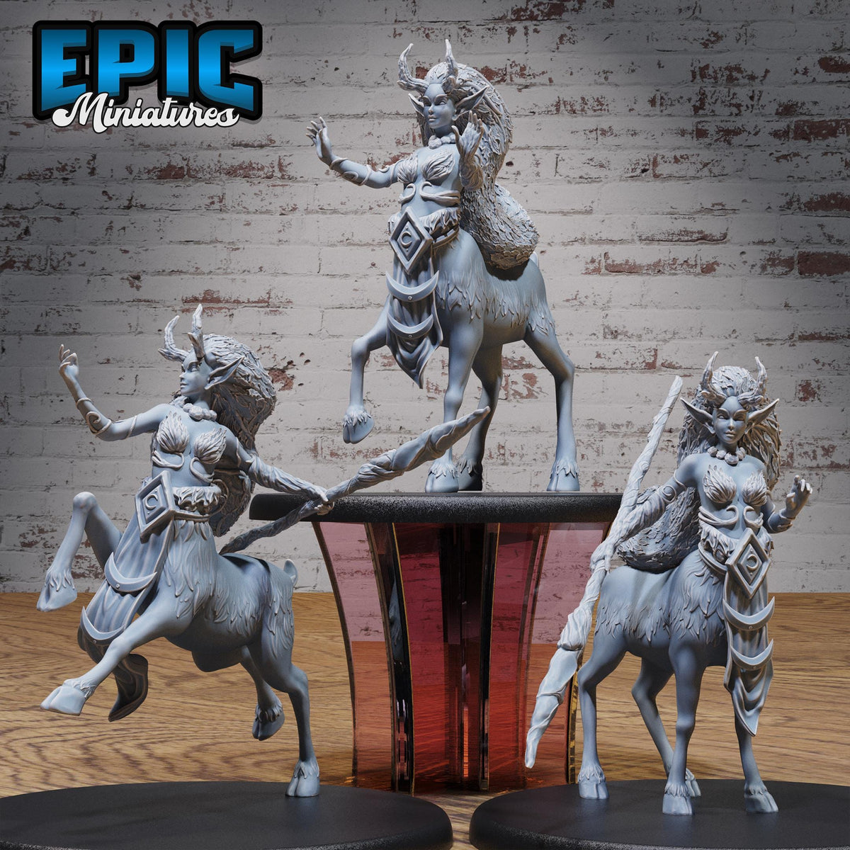 Faun Druid Set of 4 DND miniatures group photo Old Fables