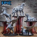 Unicorn Classic Option #4709 front DND miniature Old Fables 16k resin