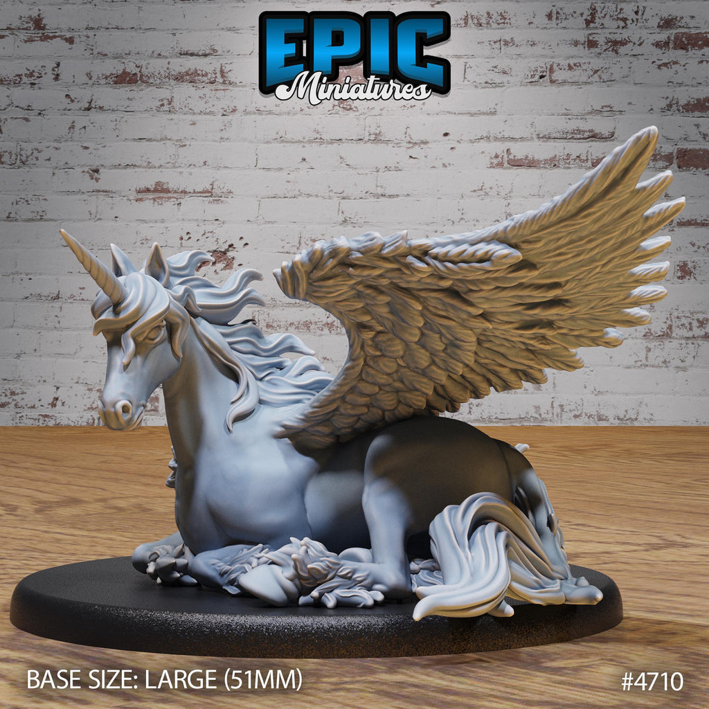 Unicorn Classic Option #4711 front DND miniature Old Fables 16k resin