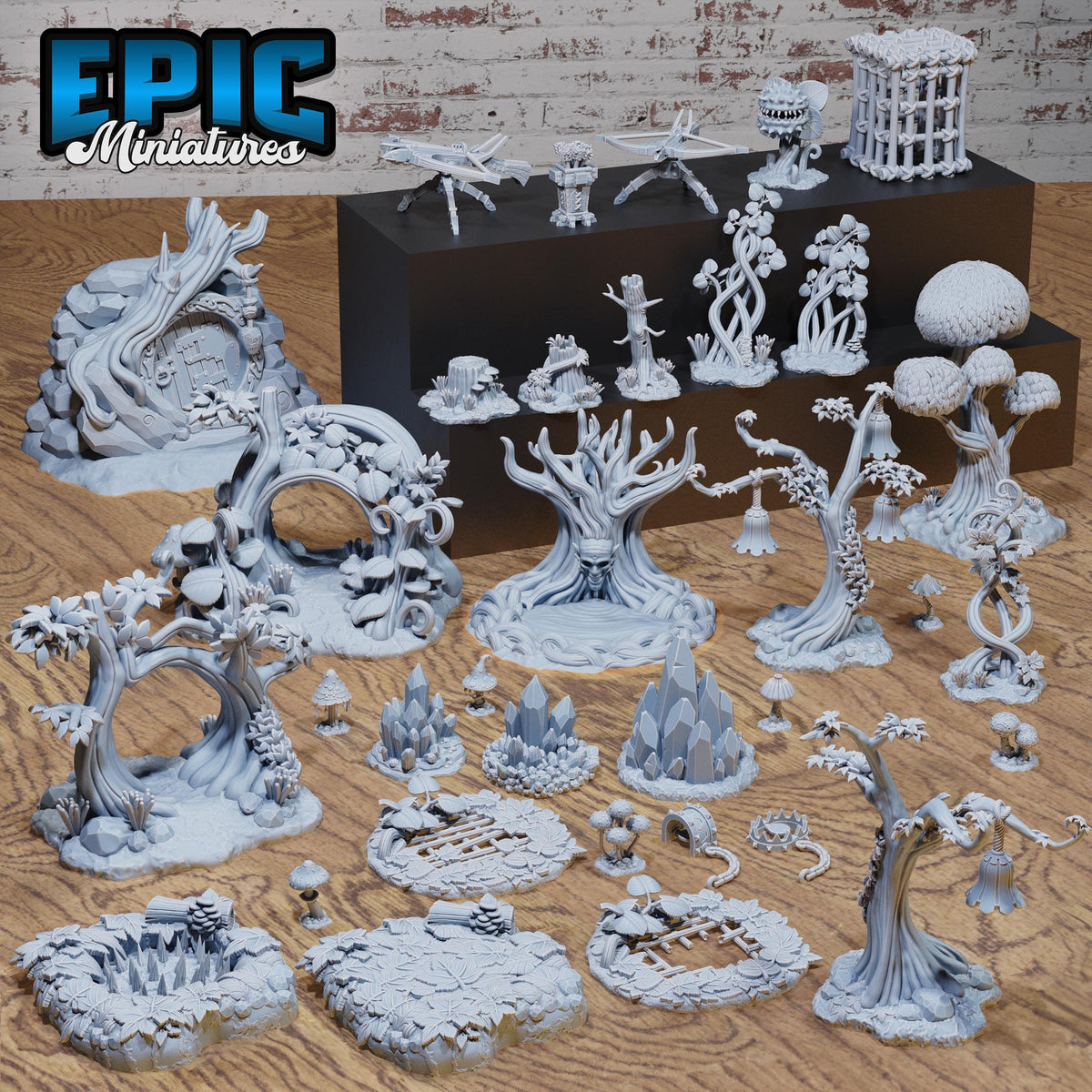 Magical Forest Scatter Terrain DND miniatures group photo Old Fables