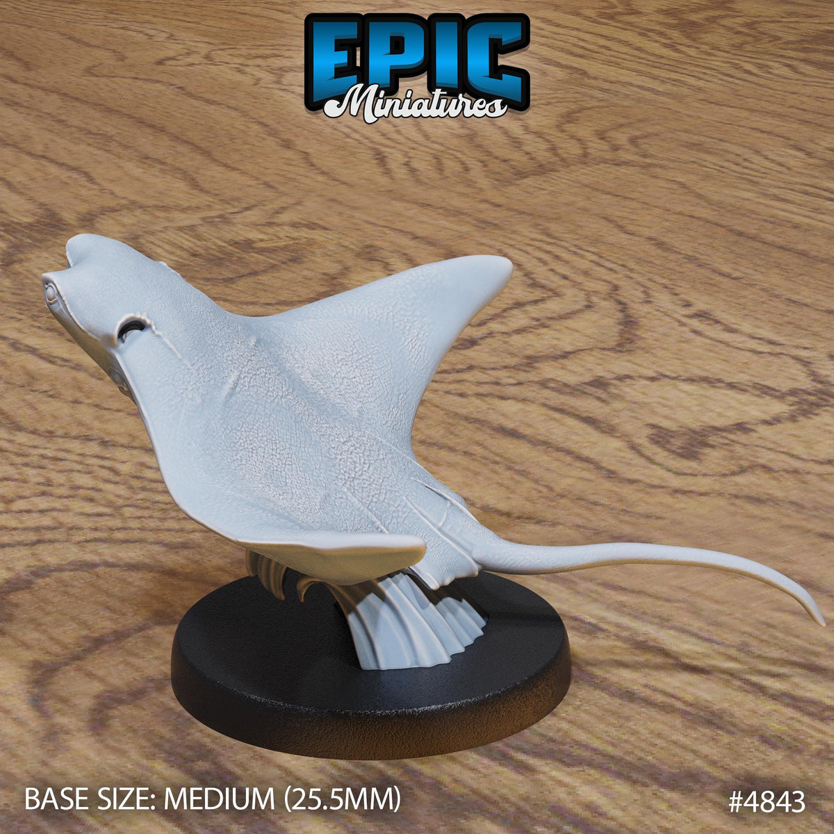 Stingray Option #4843 front DND miniature Mysterious Ocean 16k resin