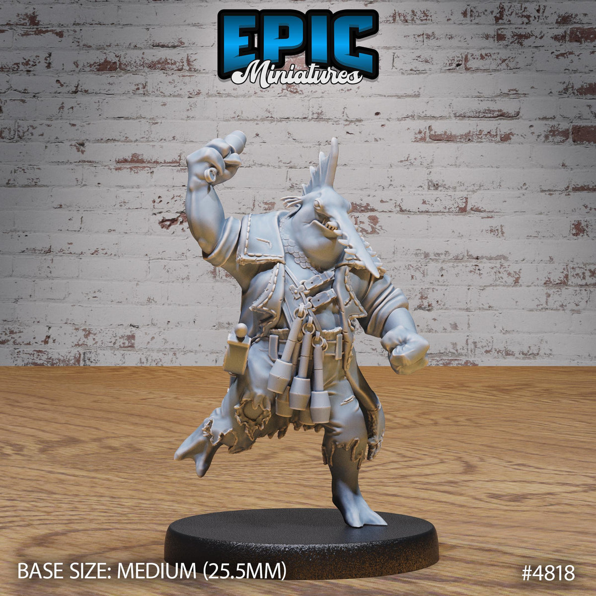 Sawhead Pirate Option #4818 front DND miniature Mysterious Ocean 16k resin