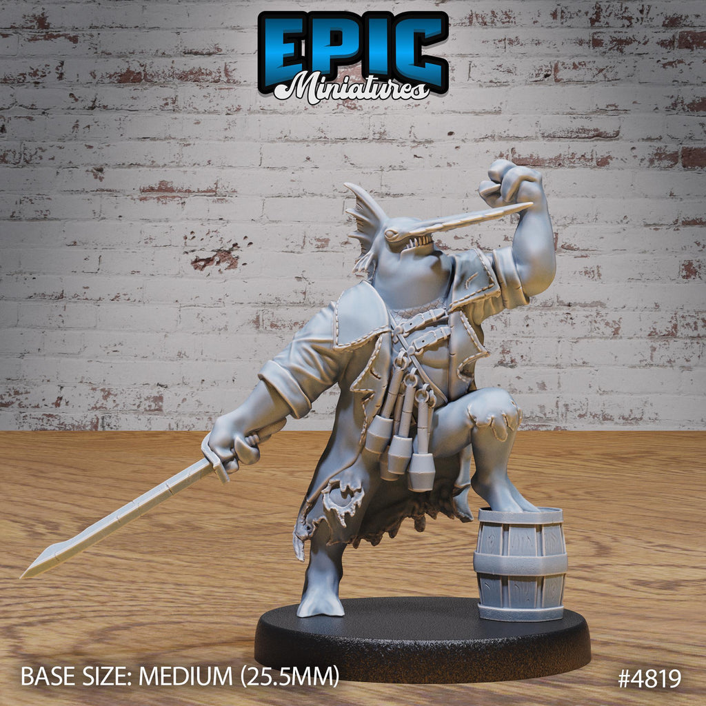 Sawhead Pirate Option #4819 front DND miniature Mysterious Ocean 16k resin