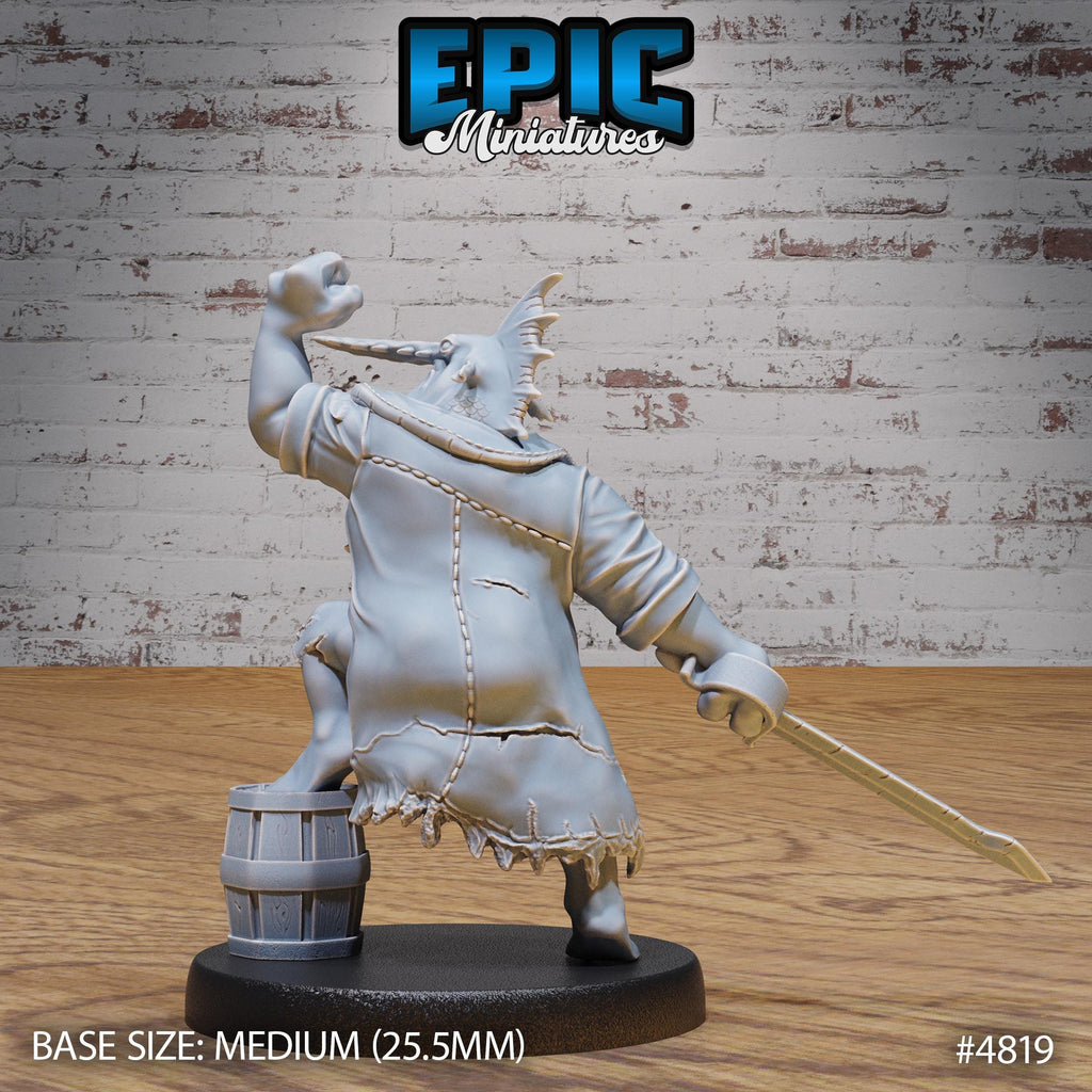 Sawhead Pirate Option #4819 back DND miniature Mysterious Ocean 16k resin