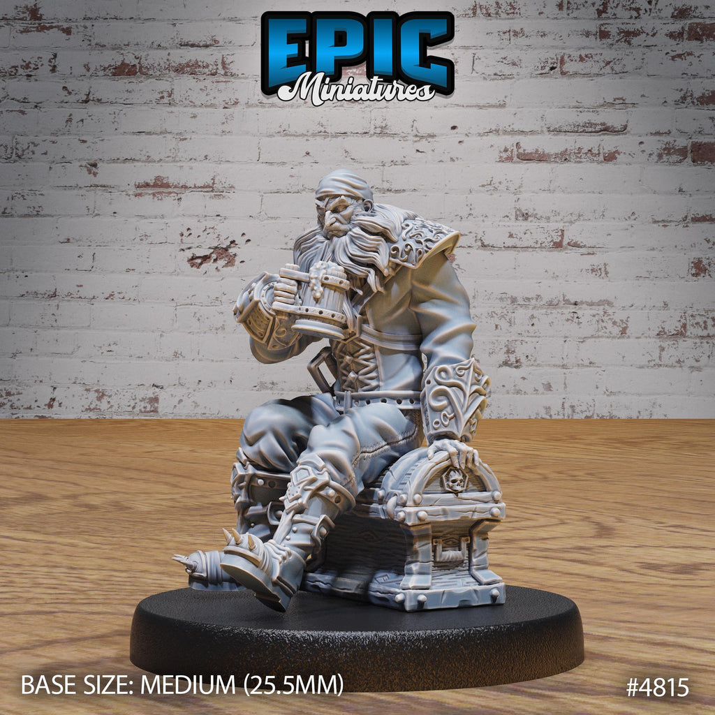 Pirate Captain Barbarossa Option #4815 front DND miniature Mysterious Ocean 16k resin