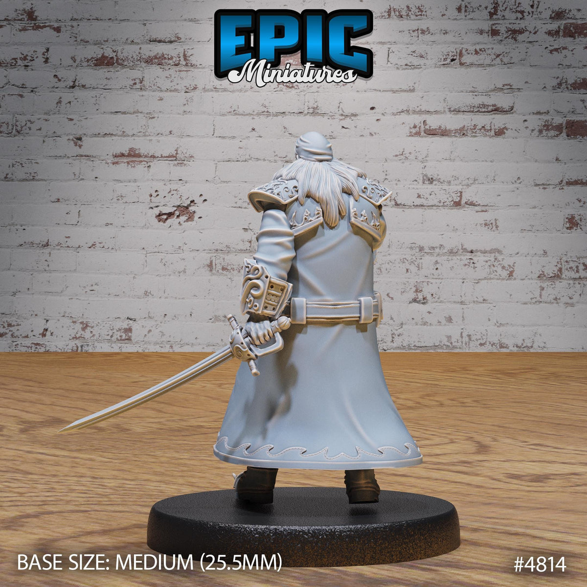 Pirate Captain Barbarossa Option #4814 back DND miniature Mysterious Ocean 16k resin