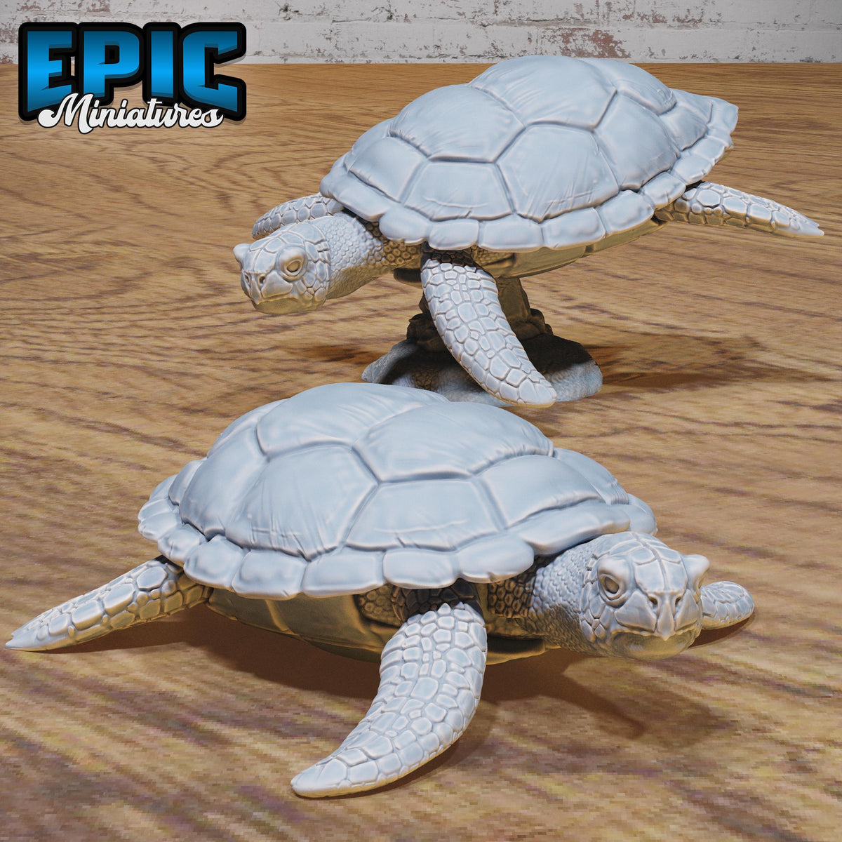 Sea Turtle Set of 2 DND miniatures group photo Mysterious Ocean
