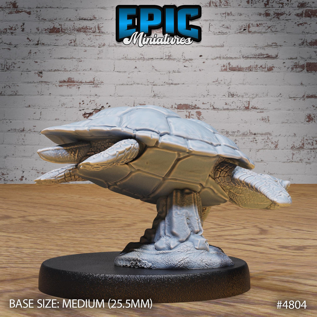 Sea Turtle Option #4804 (2) back DND miniature Mysterious Ocean 16k resin