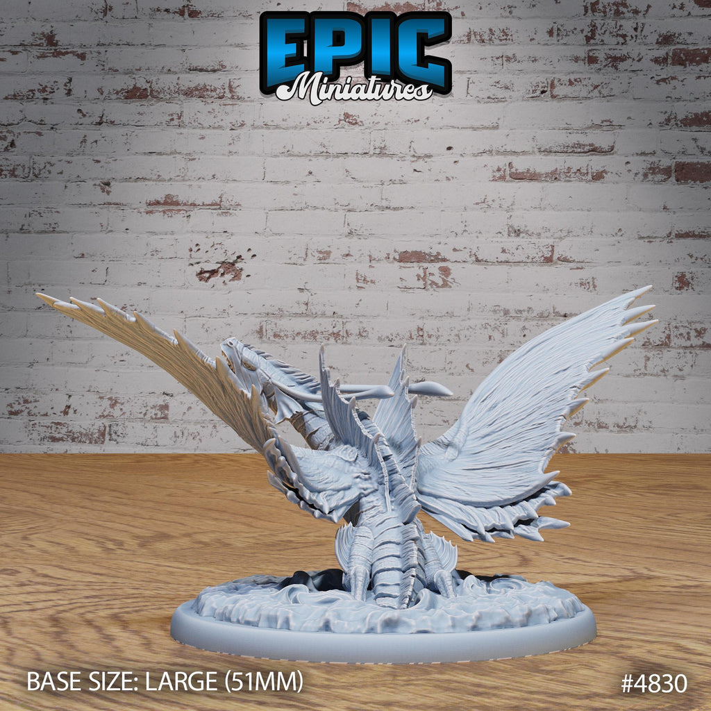 Ocean Wyvern Option #4830 front DND miniature Mysterious Ocean 16k resin