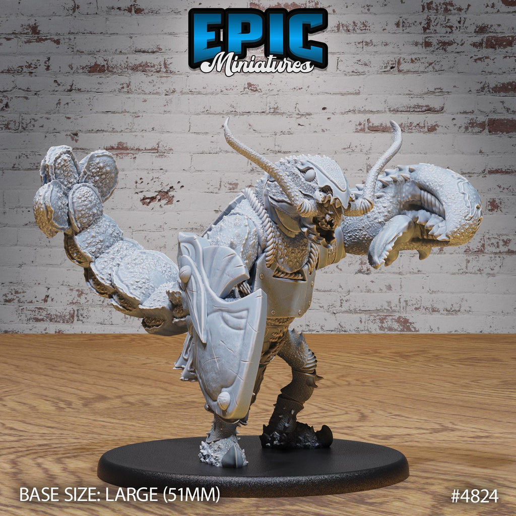 Lobster Folk Option #4824 front DND miniature Mysterious Ocean 16k resin