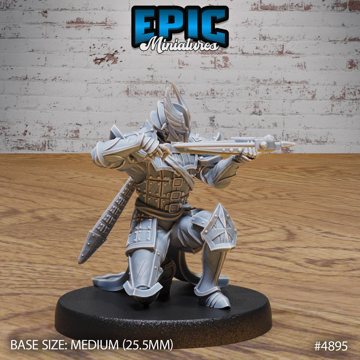 Platinum Paladin Option #4895 front DND miniature Age of Dragons 16k resin
