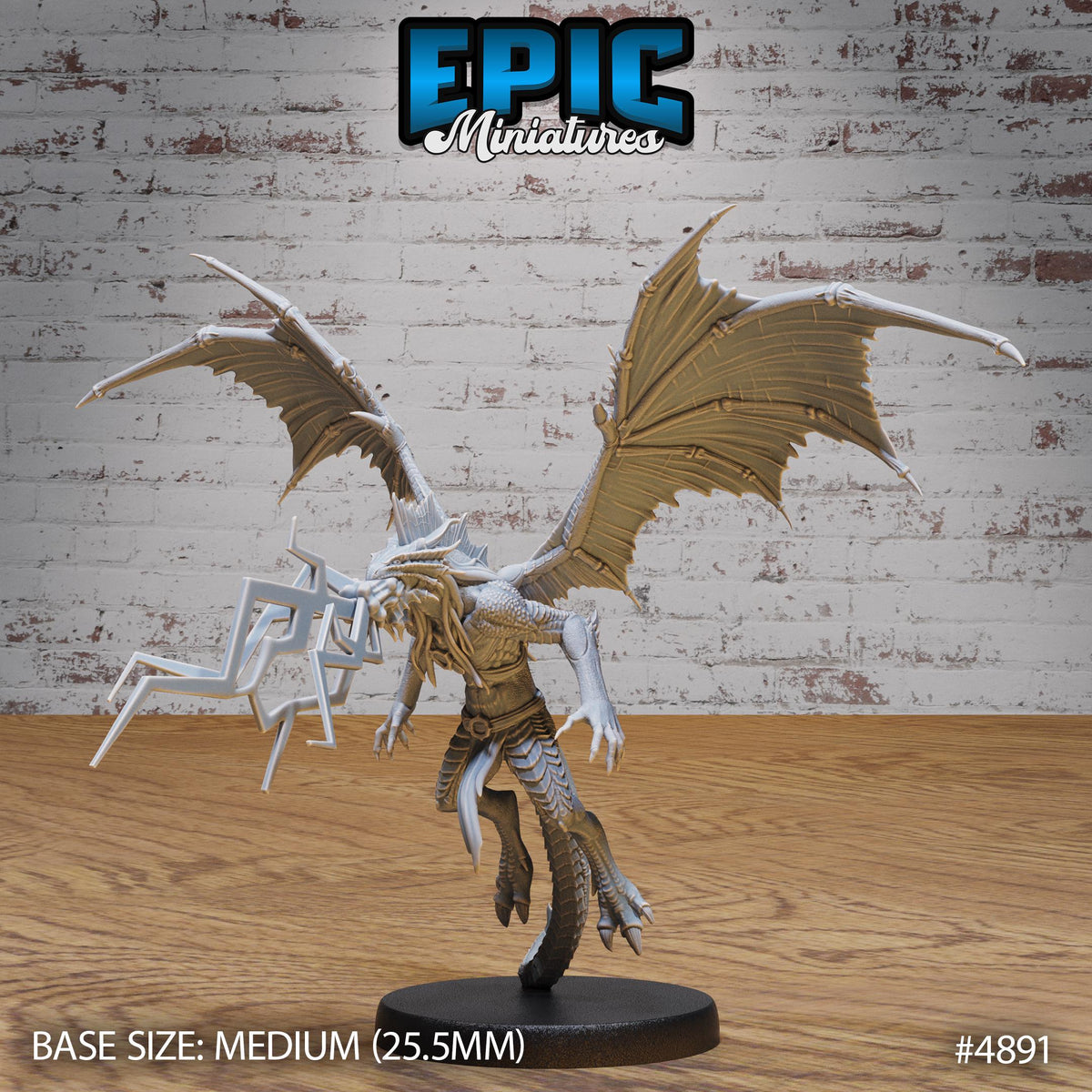 Draconic Demon Option #4891 front DND miniature Age of Dragons 16k resin