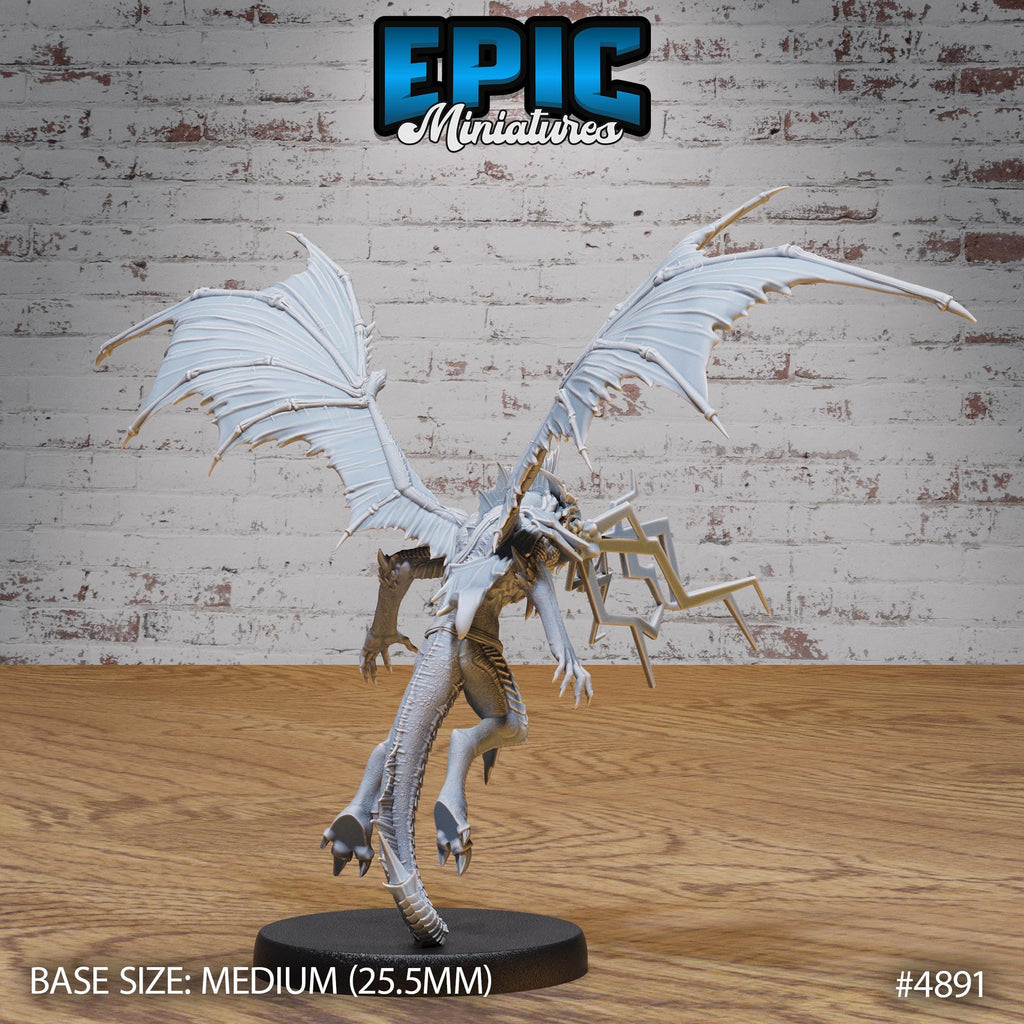 Draconic Demon Option #4891 back DND miniature Age of Dragons 16k resin